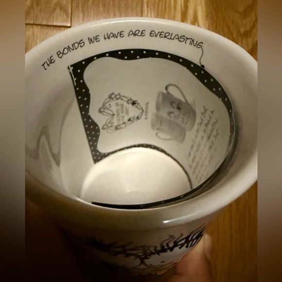 Marci Best Friends stoneware mug.”The bonds we have are everlasting” inside mug - Picture 2 of 7